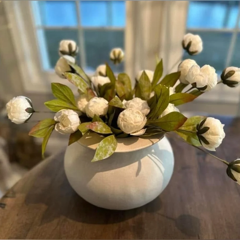 5/ Stems NEW Cream or Ten Peony Stem by Ashland®